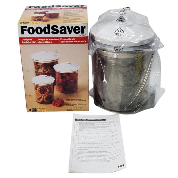 FoodSaver 3 Piece Vacuum Storage Canister Set. Brand New In Open Box! - Picture 1 of 9